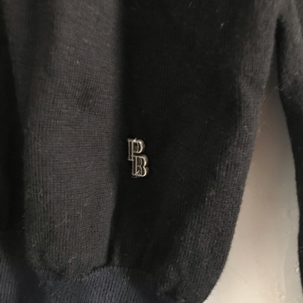 Pierre Balmain Black/Navy Vneck Sweater - Picture 4 of 7
